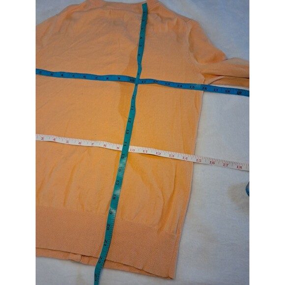 J.Crew 100% Cotton Button Up Clare Cardigan Sweater Orange EUC Size S - Picture 7 of 10